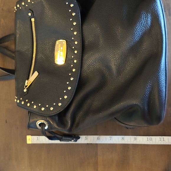 Michael Kors Black Leather Backpack/Purse - Picture 11 of 16